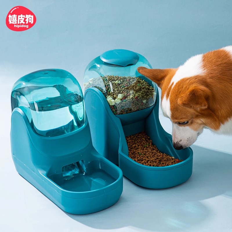 狗狗水盆自动喂食器不插电饮水机