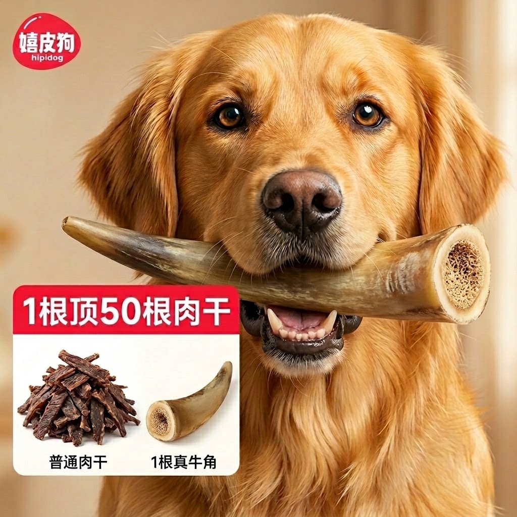 【顺丰极速达】狗零食牛角磨牙棒图片