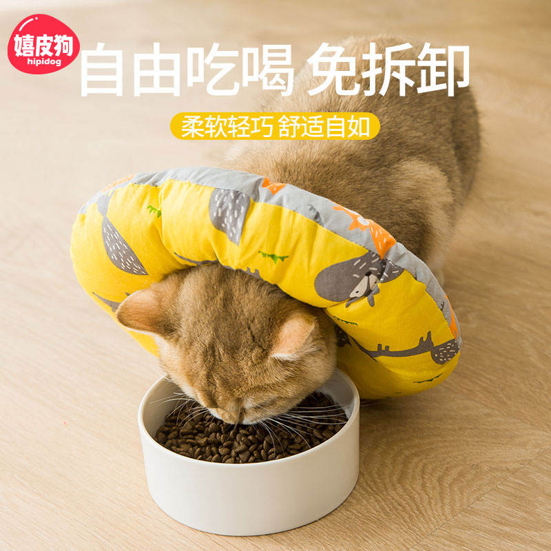 猫伊丽莎白圈柔软项圈猫头套防咬防舔围脖幼猫小型犬宠物狗狗脖圈-封面