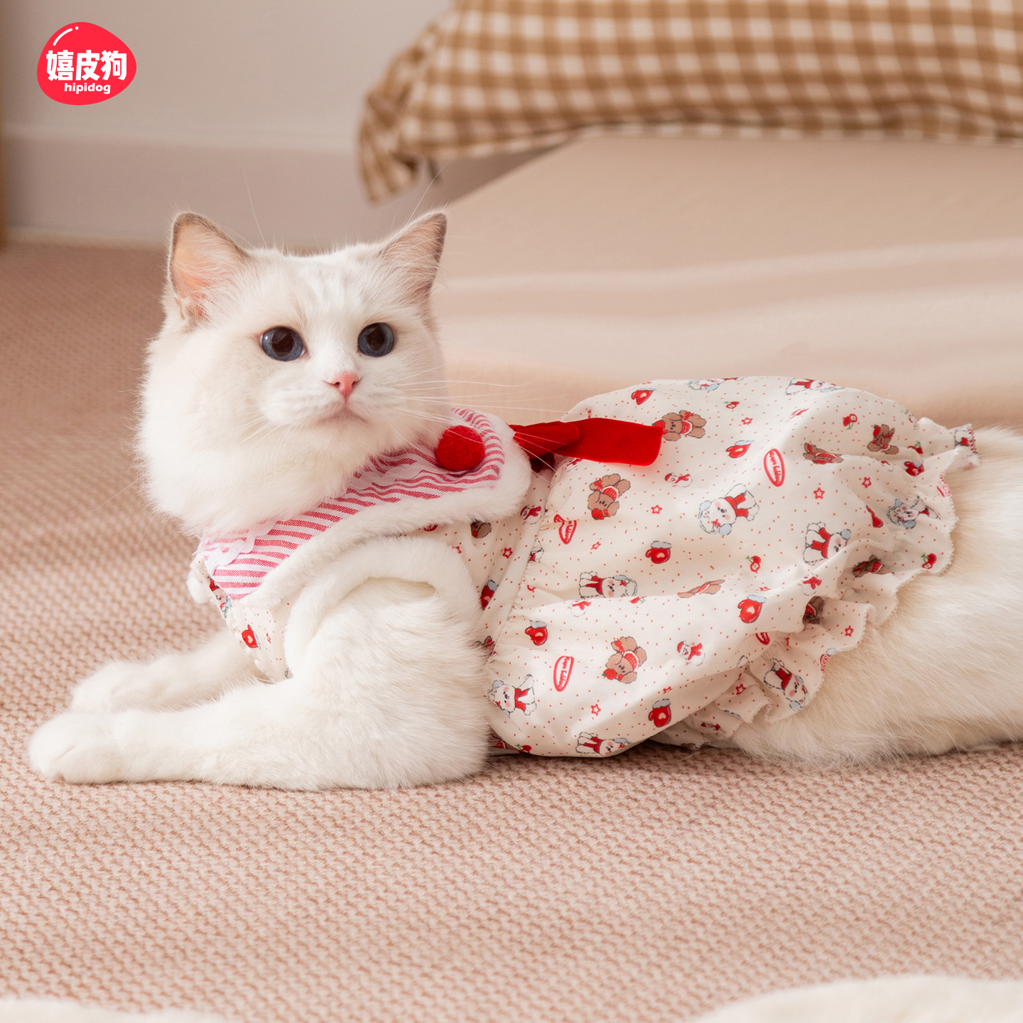 冬天布偶小猫咪衣服加厚保暖幼猫德文无毛猫宠物幼猫奶猫冬季棉衣