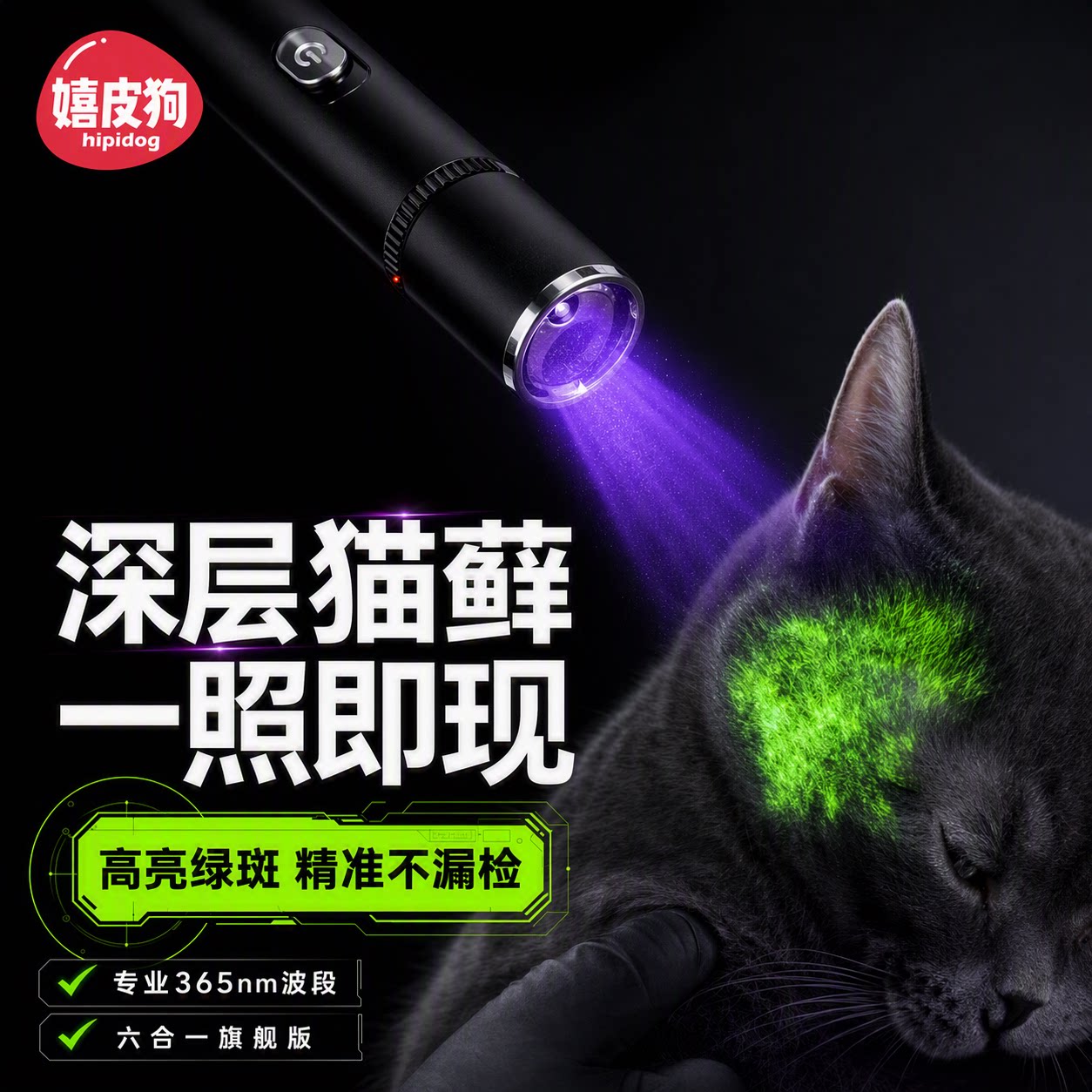 专业级伍德氏猫藓检测灯图片