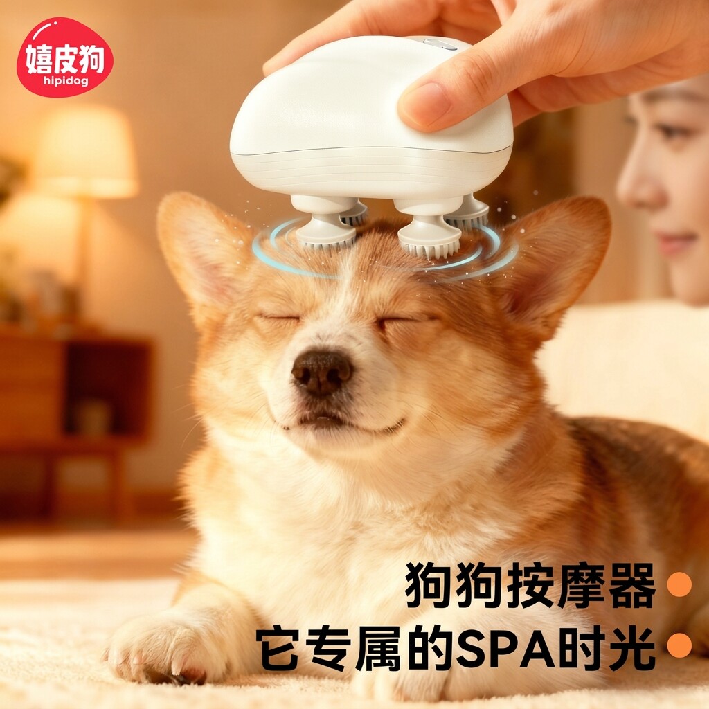 狗狗头部按摩器自动按摩仪宠物专用神器解压挠痒神器电动狗狗玩具