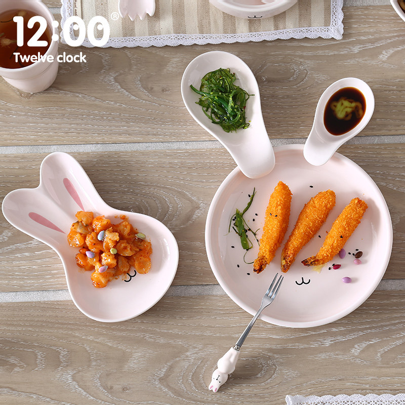 Creative ceramic breakfast salad Japanese Western dish