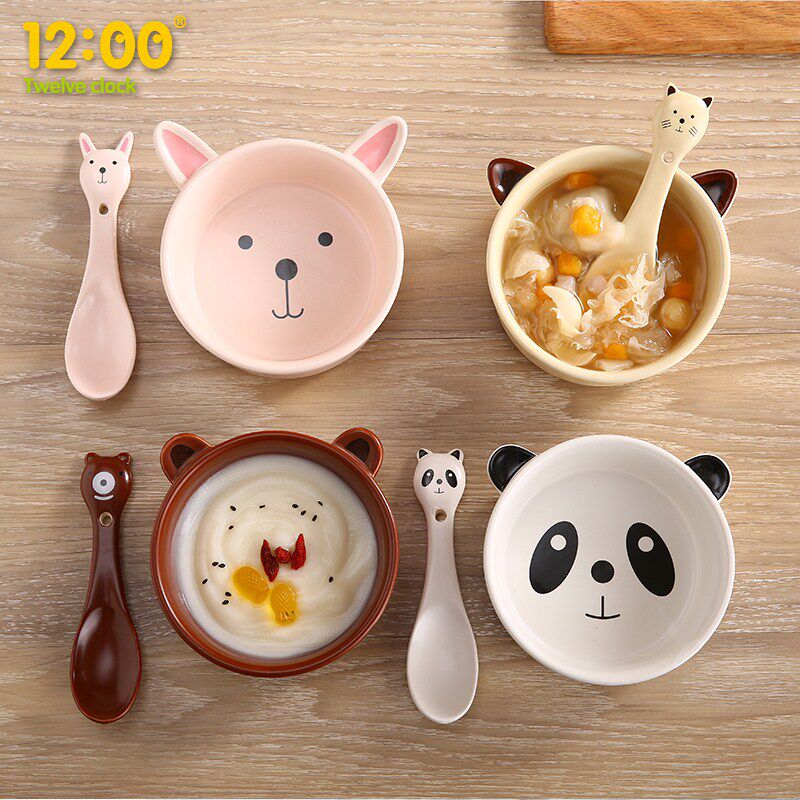 Anti falling baby children's home lovely creative eating bowl
