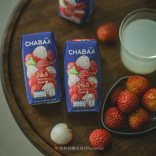 CHABAA恰芭泰国的荔枝汁饮料