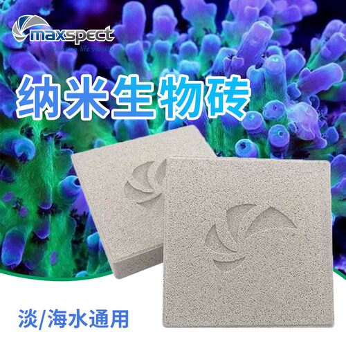 迈光NANO小方砖淡海水滤材陪菌屋菌屋除NO3培菌生物砖迈光神砖