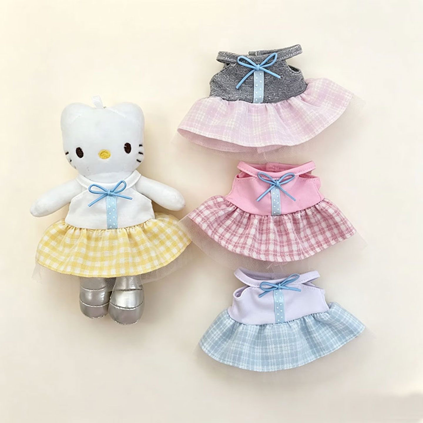 小红书同款kitty迷你17cm春夏款连衣裙14cm棉花娃娃娃衣玩偶衣服