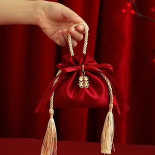 喜糖盒子结婚专用批发免折叠2026新款高级感婚礼订婚瓜子花生袋子