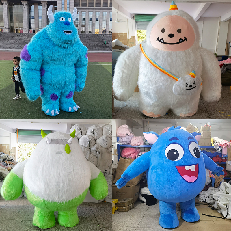 充气长毛怪怪兽人偶服装
