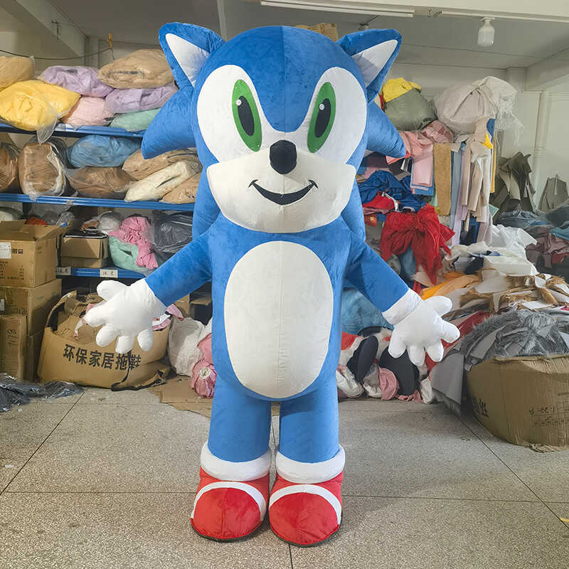 充气人偶服装索尼克Sonic The Hedgehog卡通人偶服装人穿的玩偶服