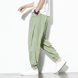 夏季风长裤男潮流冰丝哈伦裤大码阔腿灯笼裤219-2-A03-P55，男装休闲裤，星座219-2