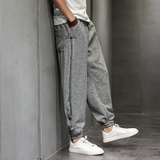 风春夏新款男士长裤宽松大码哈伦裤盘扣休闲裤219-2-K651-P55，男装休闲裤，星座219-2