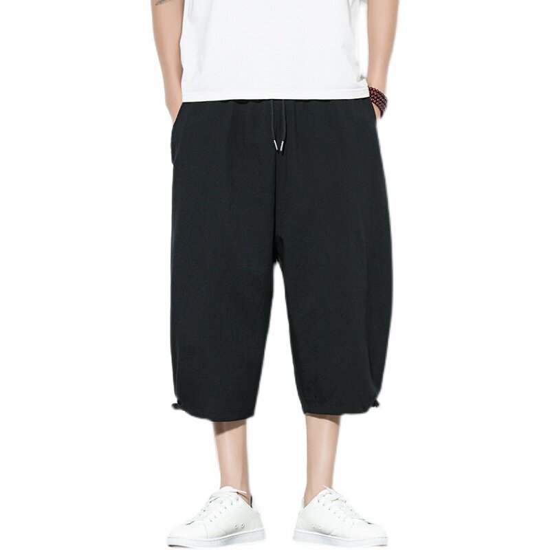 夏季风七分裤男潮流盘扣短裤宽松日系灯笼裤潮219-2-A11-P45,男装休闲裤,星座219-2