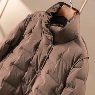 羽绒服女3Y80 D春天家 外贸轻盈好穿立领90绒长袖 价 特 惊喜反季