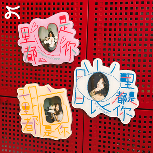 左咸敦道创意亚克力拍立得相框磁吸旅游照片墙卡片小卡相片冰箱贴