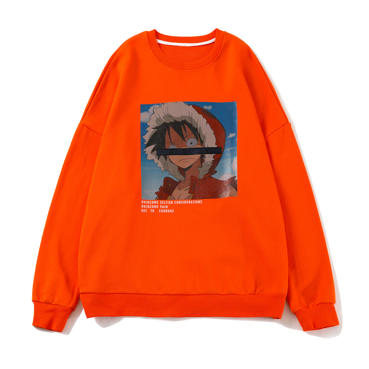 EQ09春季新款港风男女卡通动漫印花圆领套头百搭长袖卫衣外套P58,女装短外套,电商C306