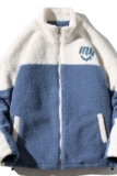 Q2099冬季男女港风休闲潮流撞色加厚羊羔毛棉服毛绒外套P120，男装棉衣，电商C306