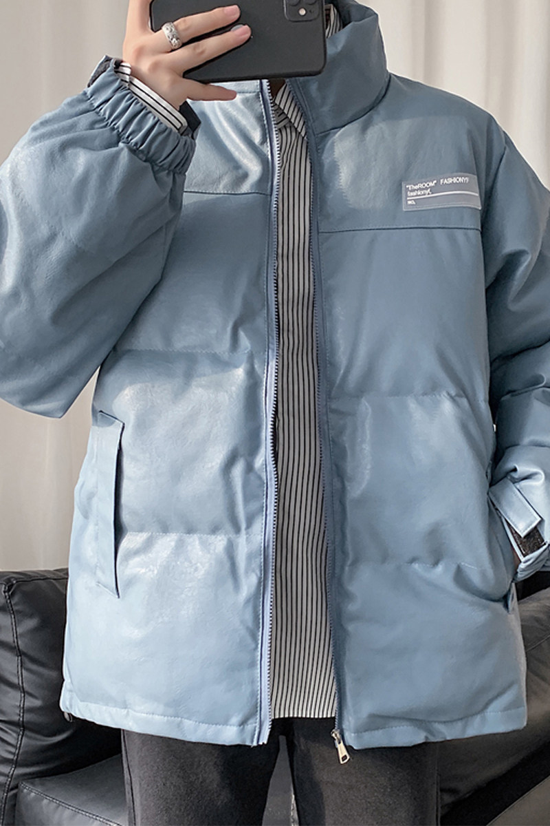 Q603冬季港风男女机车服立领棉衣皮衣加厚棉服外套日系大码P128,男装皮衣,电商C306