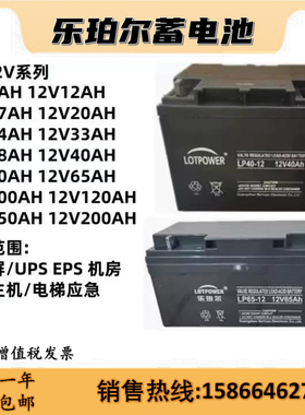 乐珀尔蓄电池LP12V17AH20AH24AH38AH40AH65AH100AH直流屏UPS/EPS