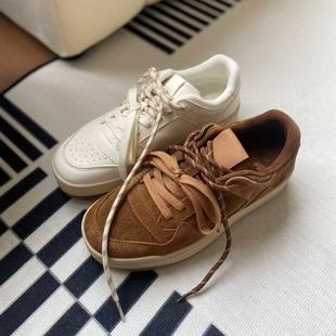 欧洲站经典小白鞋女2025新款女鞋复古休闲厚底板鞋舒适百搭运动鞋