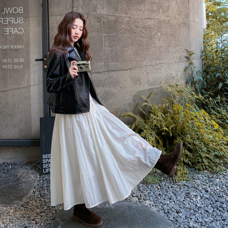黑色机车风正肩皮衣外套女2025秋季新款爆款高级感小个子短款夹克,女装短外套,卡莱