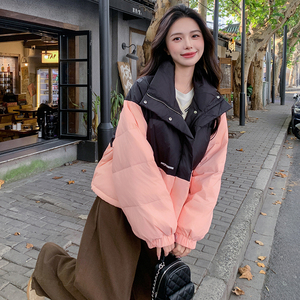 25冬装 现货 90白鸭绒短款撞色羽绒服207-9882P265控365图片