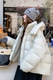 新款现货泡芙宽松连帽羽绒服207-1888P345控478，女装羽绒服，卡莱