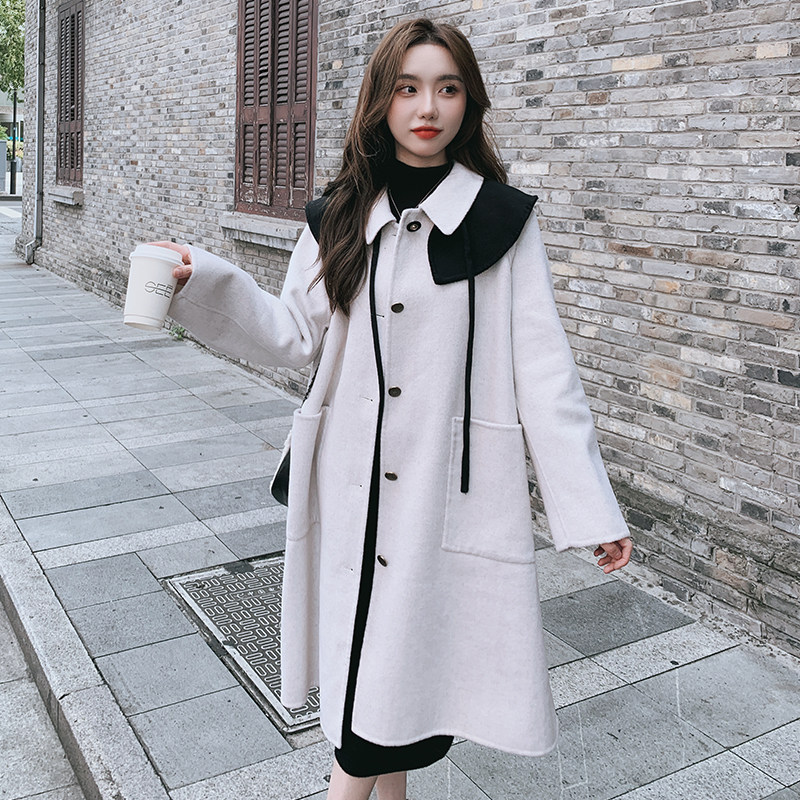 新款22冬装新款可拆卸领毛呢大衣外套207-J8818P185控268,女装毛呢外套,卡莱
