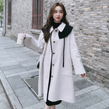 新款22冬装新款可拆卸领毛呢大衣外套207-J8818P185控268，女装毛呢外套，卡莱