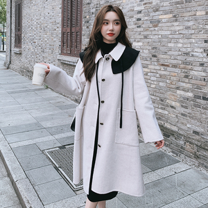 新款 22冬装新款 可拆卸领毛呢大衣外套207-J8818P185控268图片