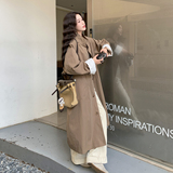 【新款】老钱风宽松中长款风衣外套207-8052P175控288，女装风衣，卡莱