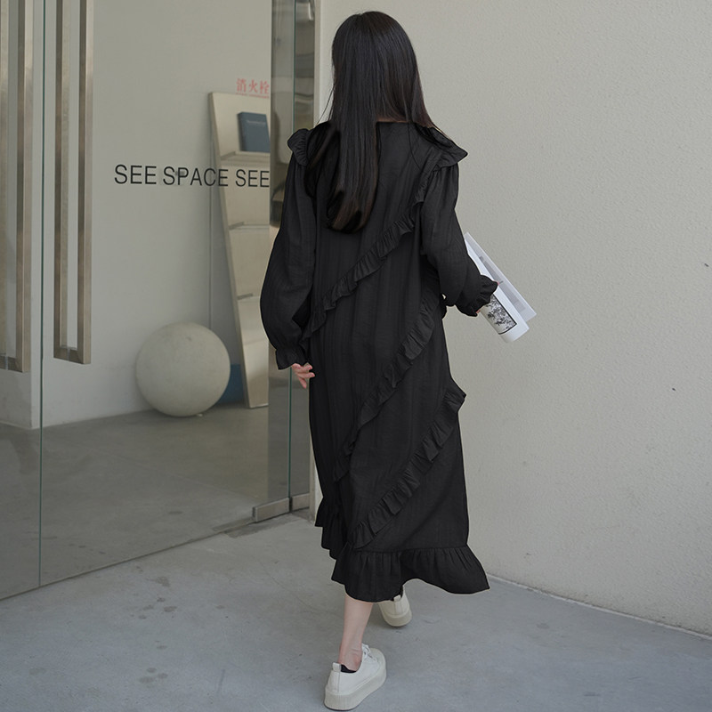大货已出主推22秋新木耳边不挑人连衣裙207-J9058P115控168,女装连衣裙,卡莱