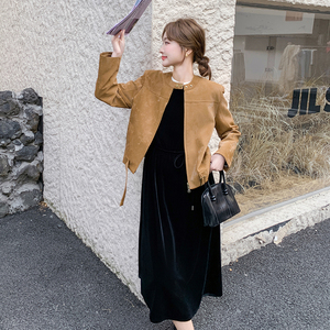 新款 现货 麂皮短外套207-8911P145控208连衣裙8910P135K198,女装连衣裙,卡莱