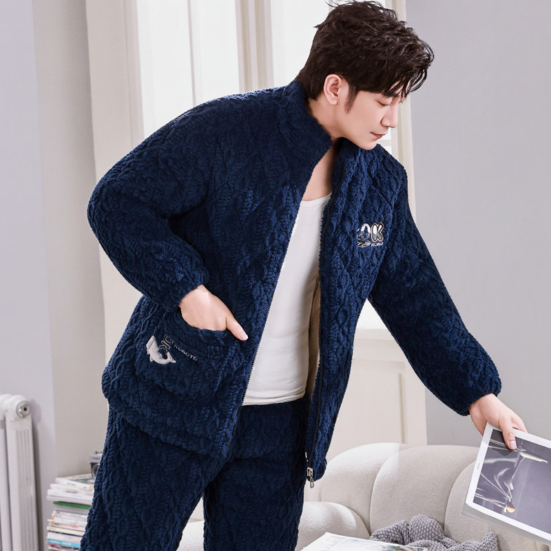 秋冬季男士睡衣珊瑚绒冬款加厚加绒保暖法兰绒三层夹棉家居服套装,女士内衣/男士内衣/家居服,睡衣/家居服套装,淘宝优惠券,粉丝福利购,淘宝优惠卷