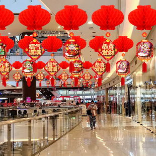 小红灯笼挂饰2026新款马年客厅挂件超市店铺场景布置过新年装饰品