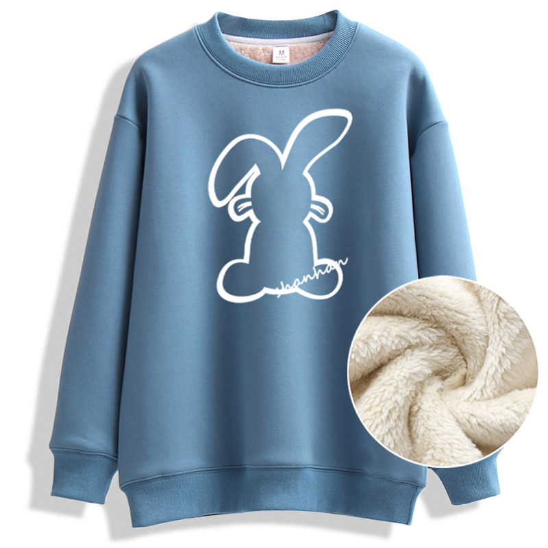 BF雾霾蓝小熊新款宽松百搭卫衣