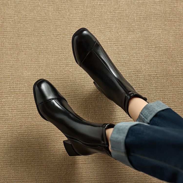 41到46特大码女鞋44中跟45短靴46