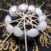 鹅毛棒采耳工具 专业打挠转毛耳朵毛毛神器 挖掏竹柄耳勺羽毛套装