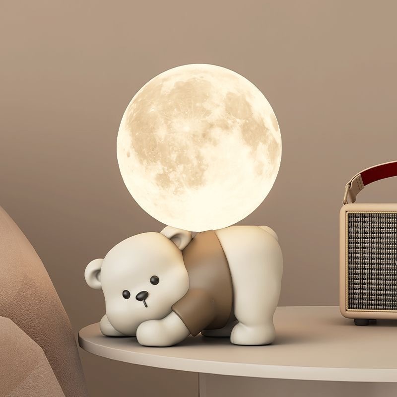 卡通熊摆件台灯ins风高颜值桌面卧室小夜灯生日礼毕业送同学