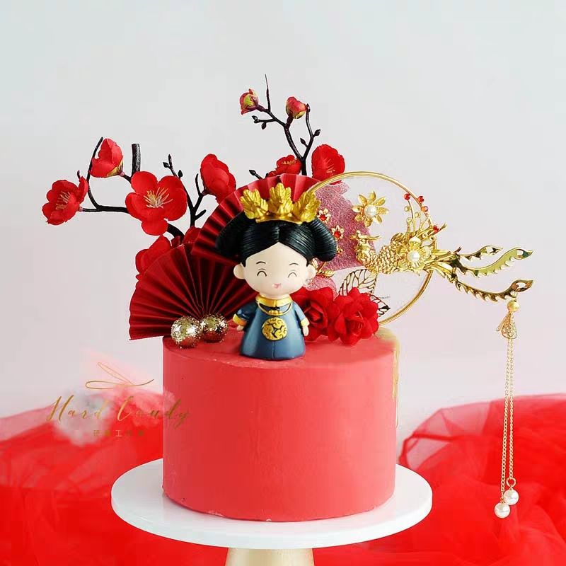 宫廷皇后妈妈母亲生日蛋糕摆件装