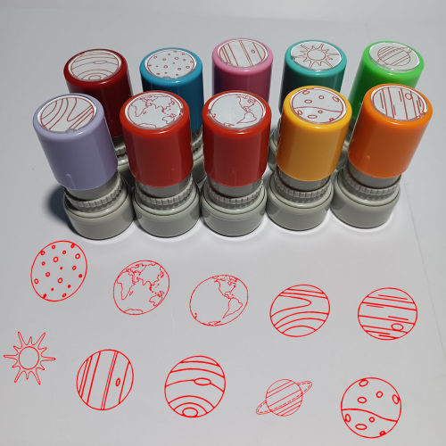 八大行星教学可爱卡通太阳印章