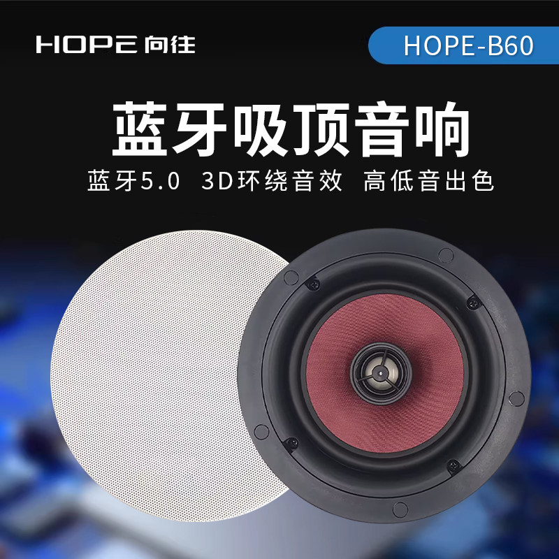 HOPE/向往 B60蓝牙音响喇叭家用天花吊顶吸顶喇叭音响套装