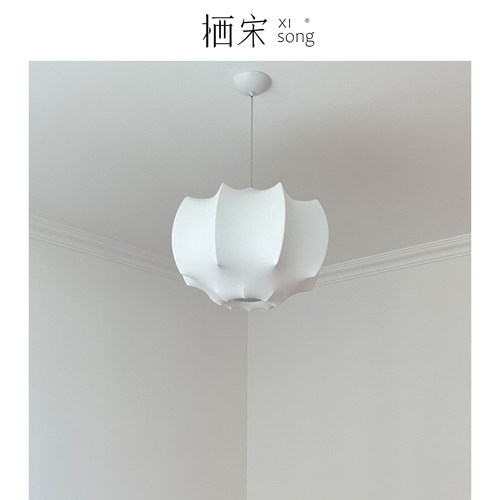 Viscontea法式中古蚕丝客厅灯餐厅侘寂风卧室吊灯创意个性艺术灯