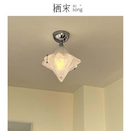 法式复古包豪斯阳台灯走廊过道吸顶灯轻奢入户衣帽间中古玄关灯具
