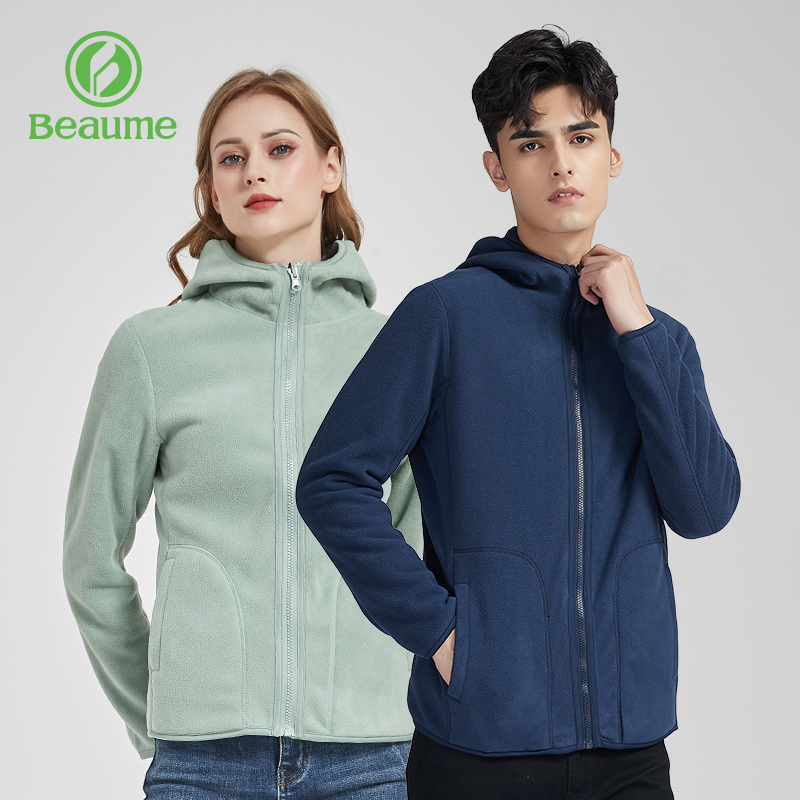 北客男女穿秋冬加厚保暖抓绒衣