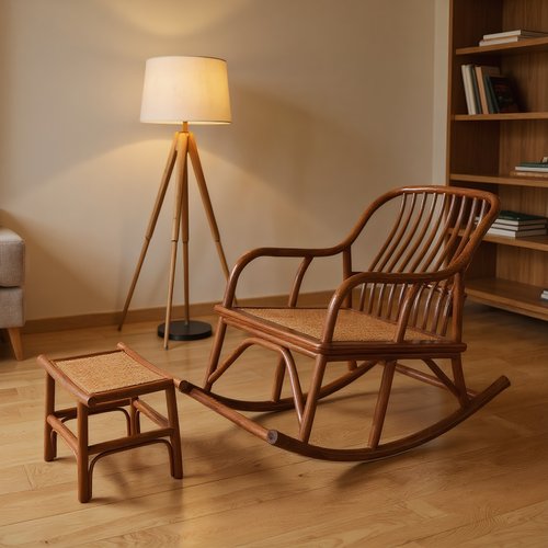皇室米澜新中式真藤午休摇椅