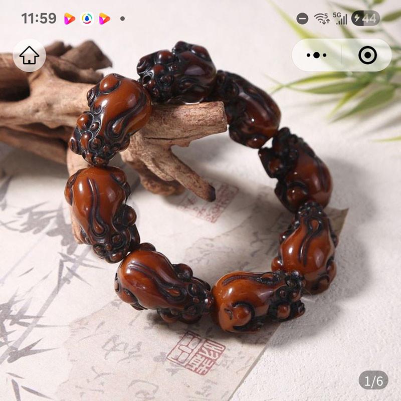 爆量每日严选八方来财貔貅手串专柜精品复古做旧男女同款树脂手链