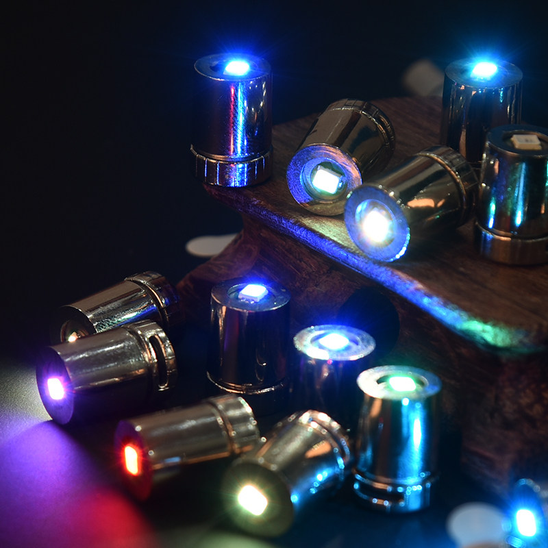 创意diy自制作迷你装饰变色彩灯led合金灯头纽扣电池灯发光水晶灯