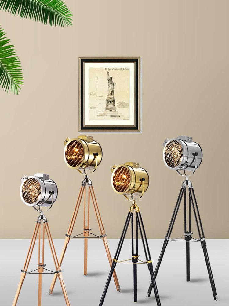 Northern Europe Metal Restaurant Floor lamp Retro Industry solid wood tripod led a living room decorate Floor lampin the Decoration main material , Lamps , Floor lamp  category - from Buy2taobao.com to provide professional Taobao agent buy service