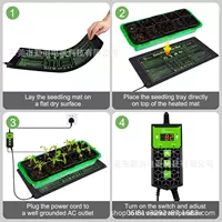 Temperature-adjustable plant heating pads, seedling heating pads with digital display temperature control, available in stock at the source factory thumbnail 3
